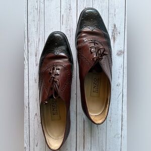 Enzo Angiolini Women’s Brown and Black Oxford Shoes, Size 8.5